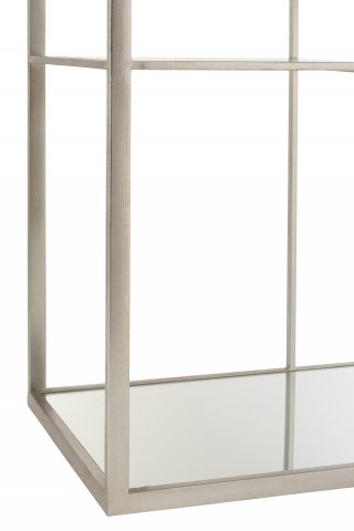 Étagère murale 5 niveaux BEVA 180 cm métal argenté 